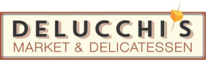 Logo for Delucchi's Market and Delicatessen.