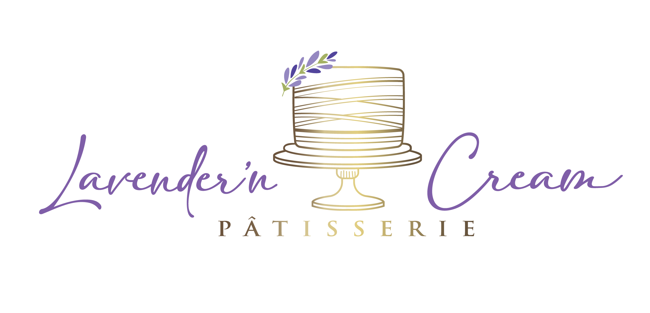 Logo for Lavender 'n Cream Pâtisserie.