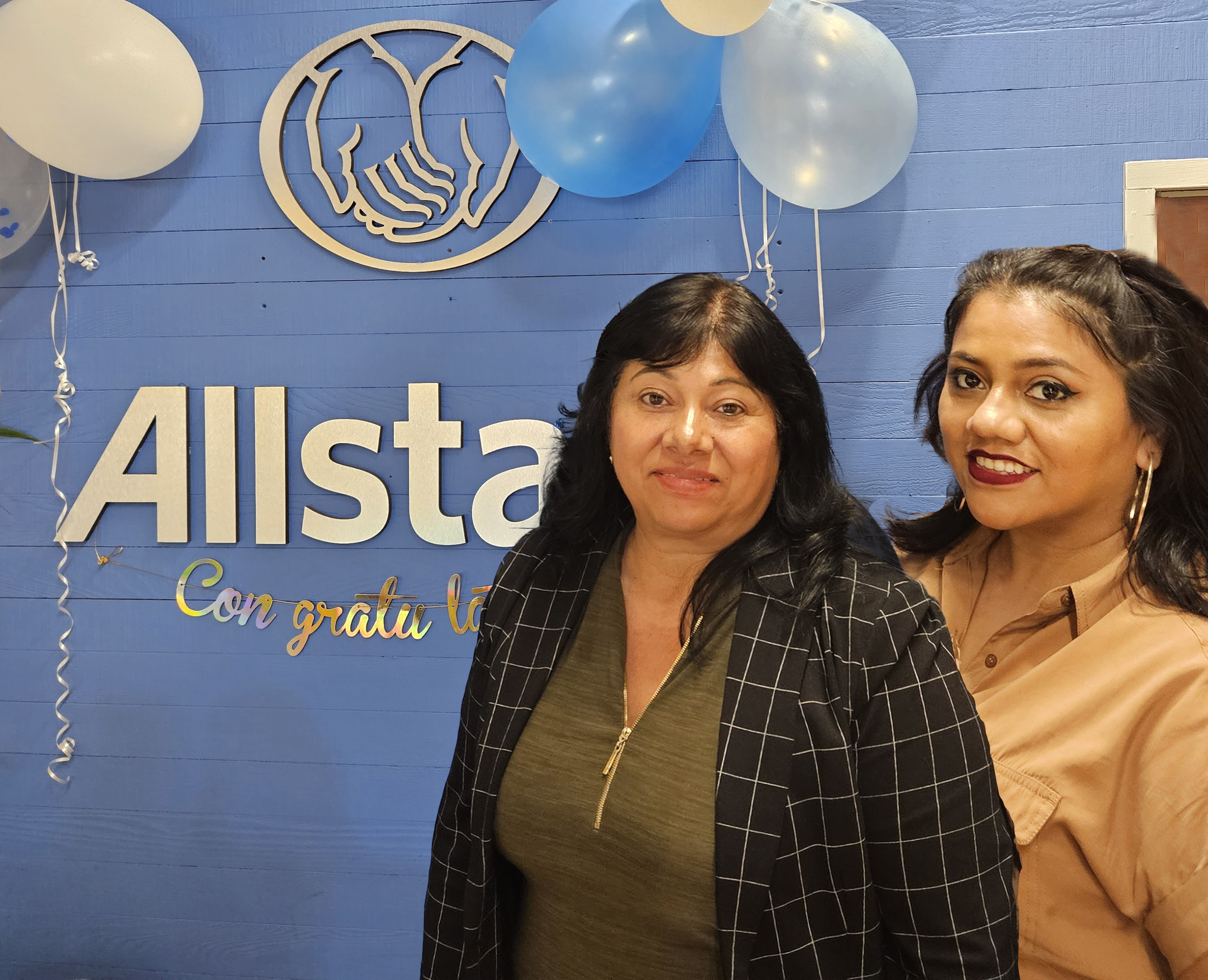 Lorena and Liliana Nava inside the Allstate office.